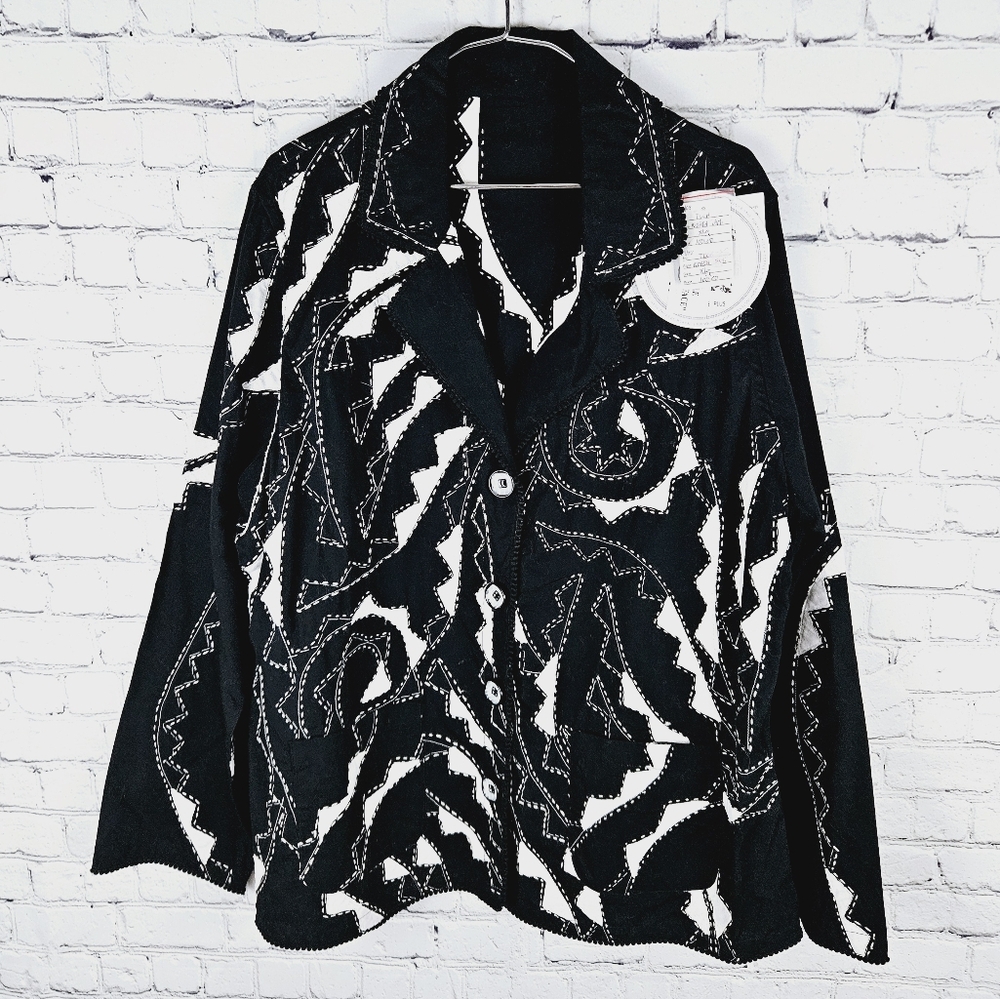 PARSLEY & SAGE | button up reversible lightweight blazer jacket